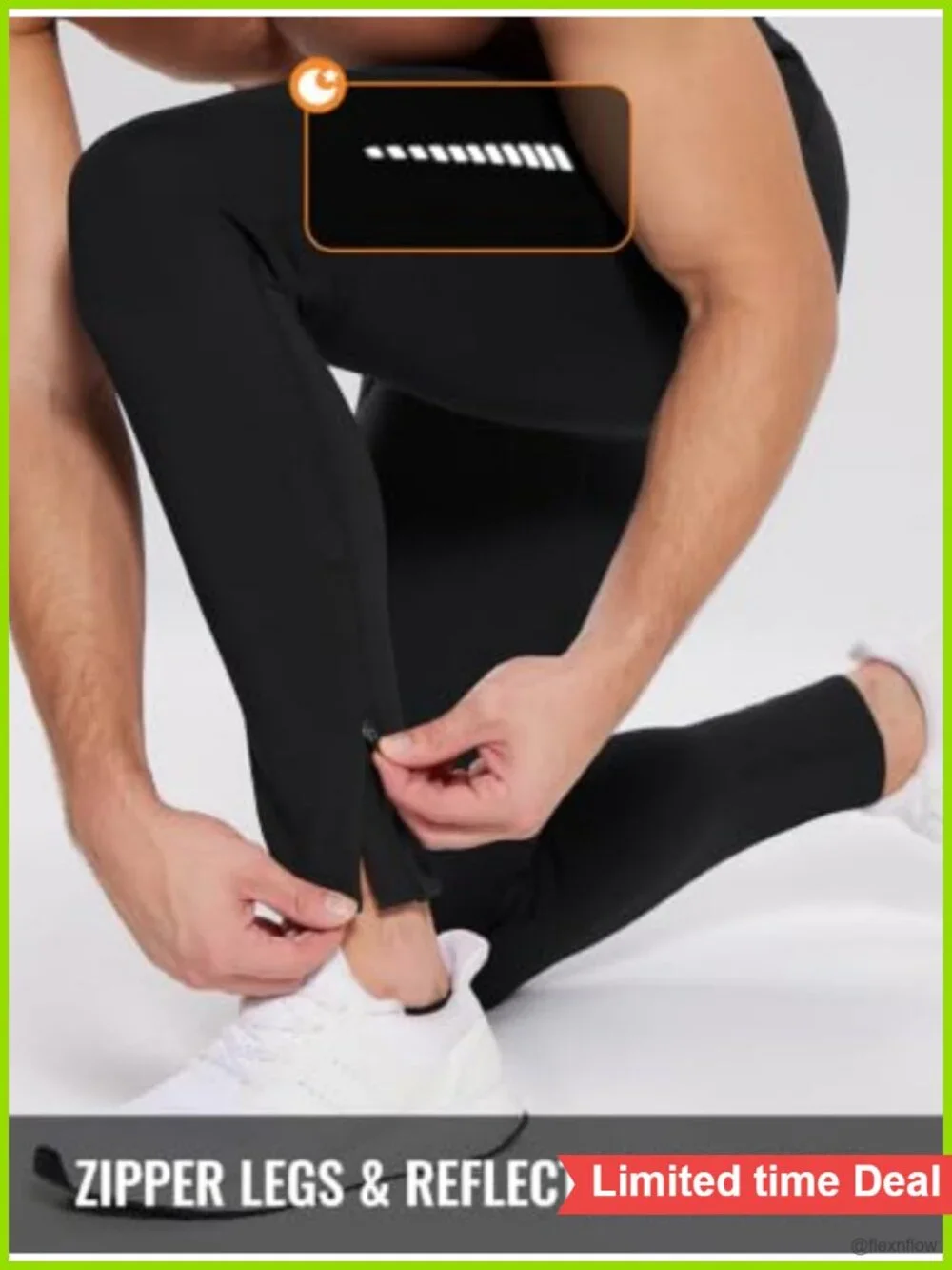 Men's Fleece Thermal Running Tights Winter Leggings with Pockets